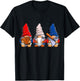 Three Baseball Gnomes, Softball Gnome, Funny Sport Baseball T-Shirt - T-Shirt | Black