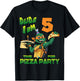 Mademark x Teenage Mutant Ninja Turtles - Dude I am 5 Years Old Mikey Pizza Birthday Party T-Shirt - T-Shirt | Black