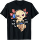 Gaming Axolotl Shirt Kids Boys Gamers - Kawaii Video Game T-Shirt - T-Shirt | Black