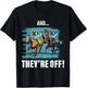 And They're Off Funny Barrel Racer Horse Racing Graphic T-Shirt - T-Shirt | Black