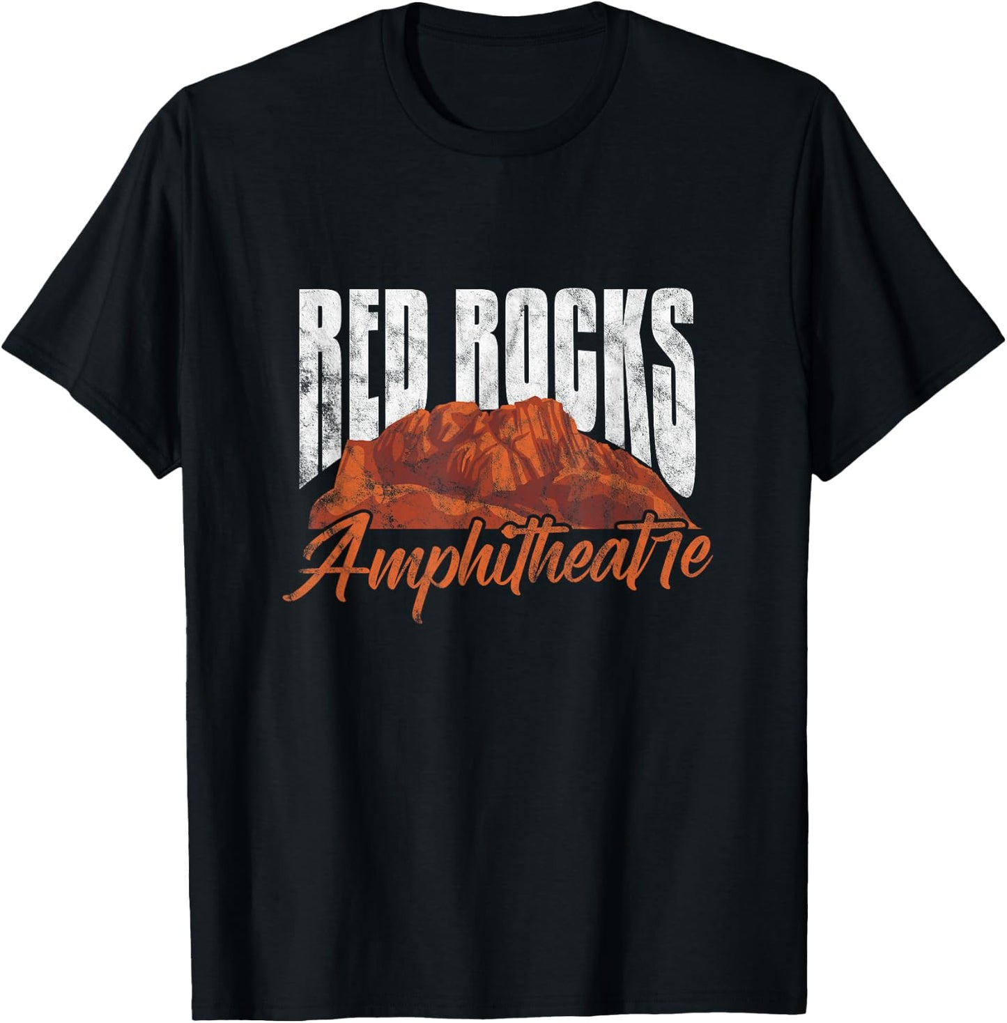 Red Rocks Amphitheatre Morrison Colorado Concerts Distressed T-Shirt - T-Shirt | Black