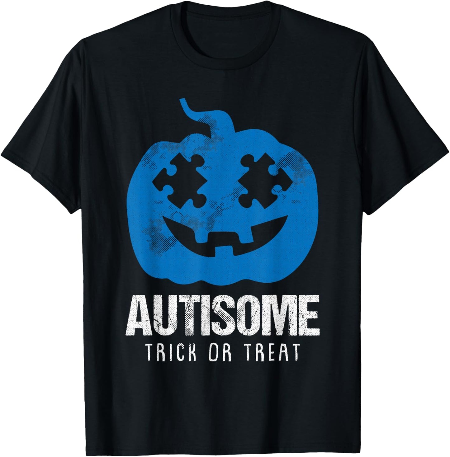 Autisome Lazy DIY Halloween Costume Autism Trick Or Treat T-Shirt - T-Shirt | Black