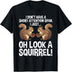 Funny ADHD Squirrel Design Women Chipmunk Pet Lovers T-Shirt - T-Shirt | Black