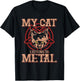 My Cat listens to Metal - Black Dark Rock Death Metal T-Shirt - T-Shirt | Black