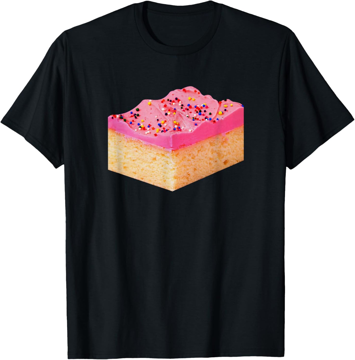 Pink Cake Slice Mexican Pan Dulce Vibes Family Favorite T-Shirt - T-Shirt | Black