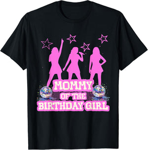 Mommy of The Kpop Girl Birthday Family Matching Party T-Shirt - T-Shirt | Black