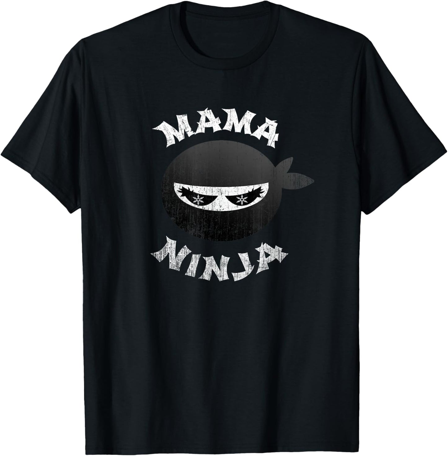 Funny Ninja Mama Multitasking WAHM Baby Birthday New Mom T-Shirt - T-Shirt | Black