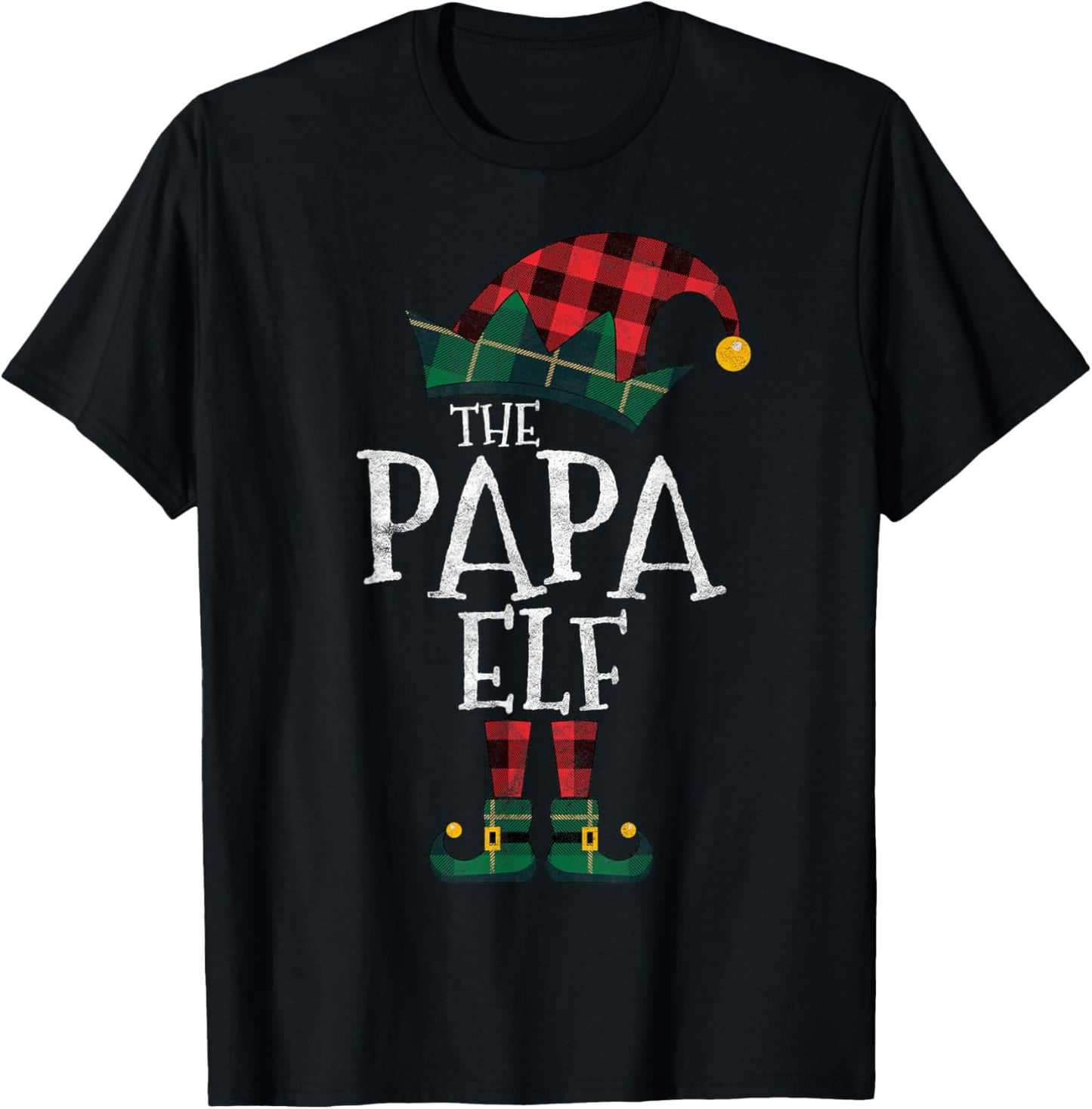 The Papa Elf Matching Family Group Gift Funny Christmas Xmas T-Shirt - T-Shirt | Black