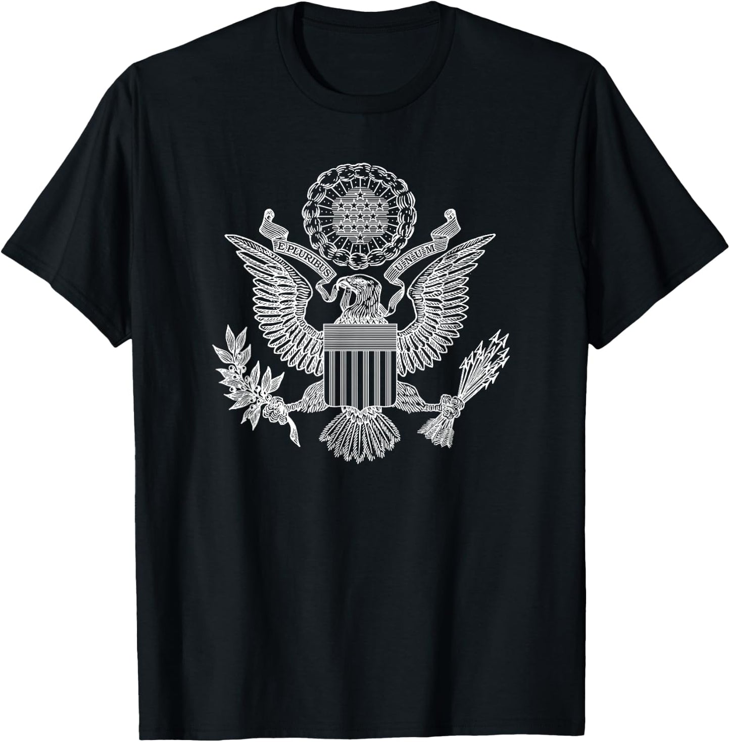 Usa United States Eagle Symbol American Arms Seal T-Shirt - T-Shirt | Black