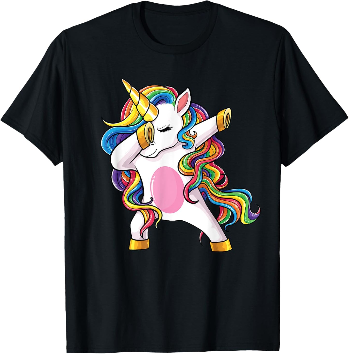 Dabbing Unicorn Shirt Dab Unicorns Girls Kids Women T-Shirt - T-Shirt | Black