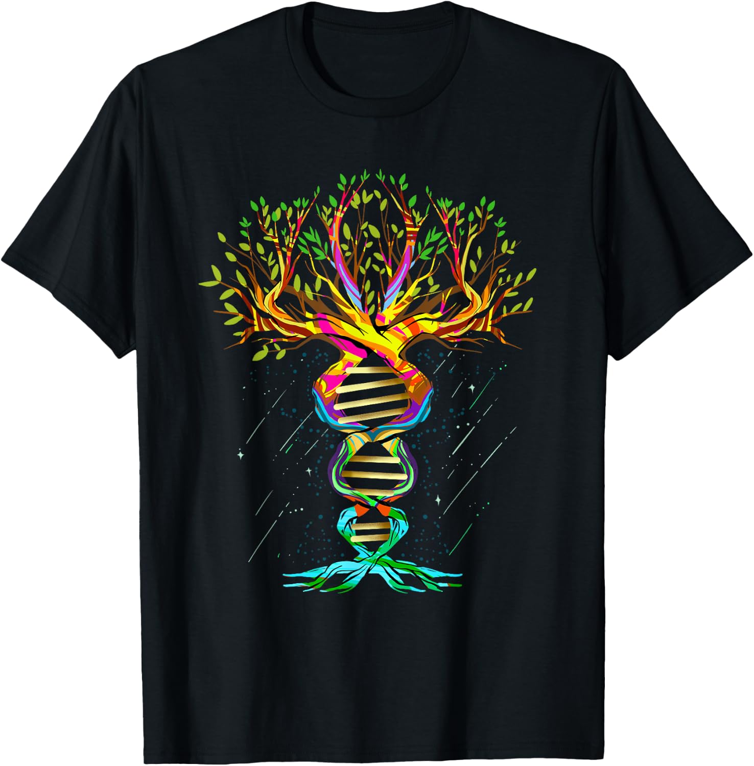 Tree of Life - Chromosome - Tree of Life - Cool Graphic Design T-Shirt - T-Shirt | Black