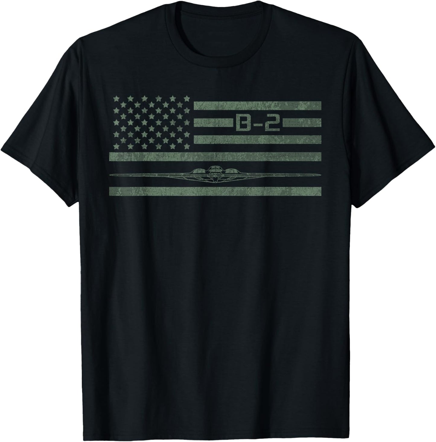 B-2 Stealth Bomber US Aircraft Airplane US Patriot T-Shirt - T-Shirt | Black