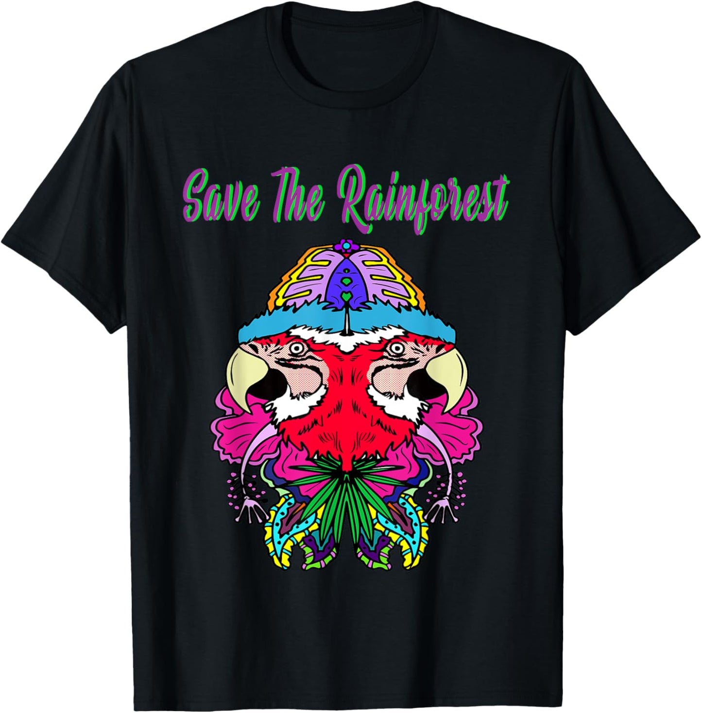 Save The Rain Forest T-Shirt - T-Shirt | Black