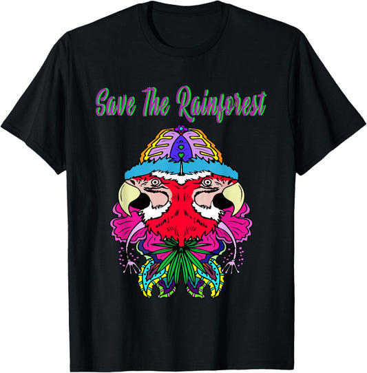 Save The Rain Forest T-Shirt - T-Shirt | Black