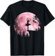 Ballet Dancing Pink Full-Moon Ballerina Women Girls T-Shirt - T-Shirt | Black