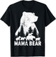 Mama Bear 4 Cubs Mother Day Funny Mama Bear 4 Kids Vintage T-Shirt - T-Shirt | Black