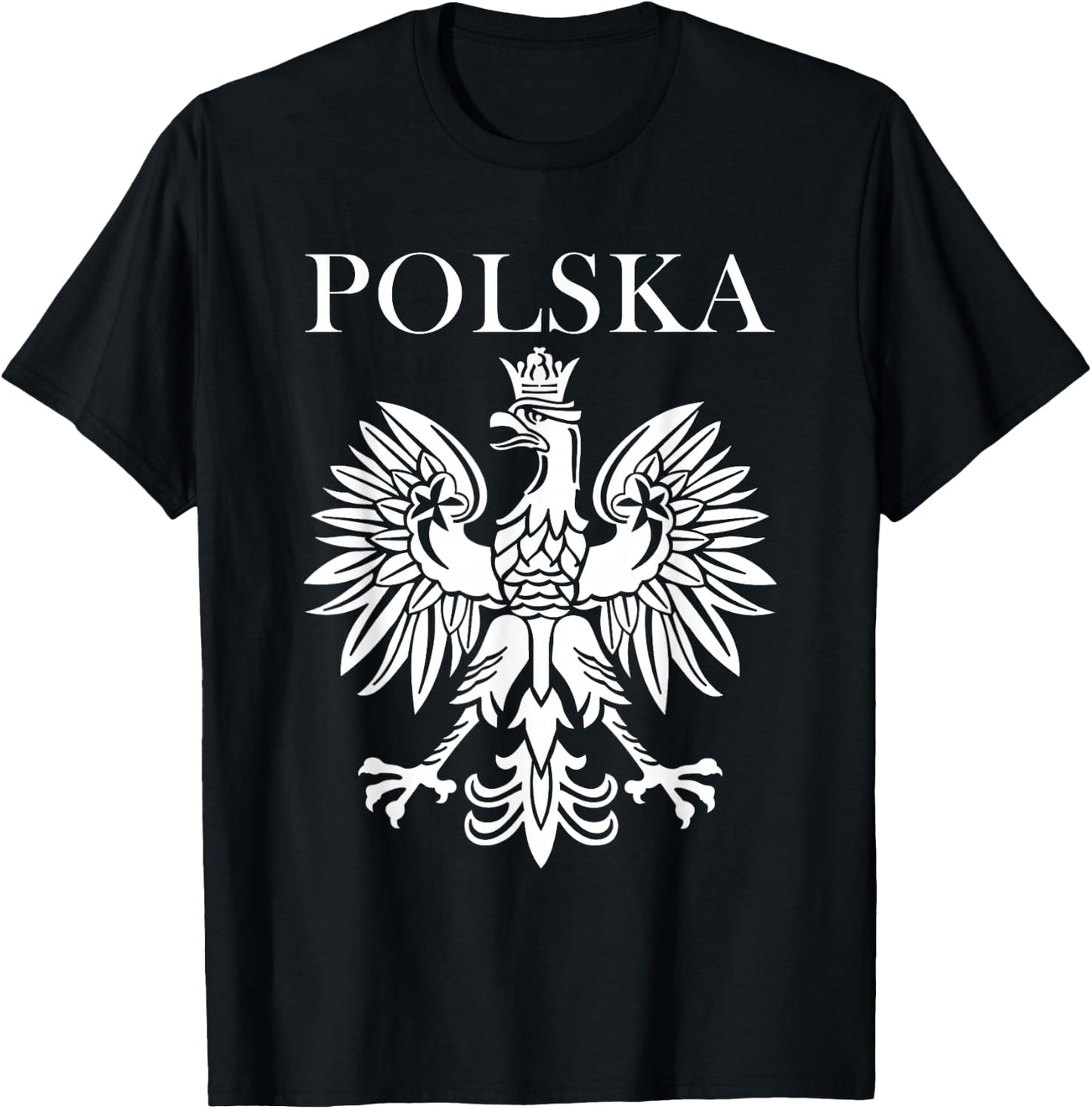 Polska Poland Polish Pride White Eagle Patriotic T-Shirt - T-Shirt | Black