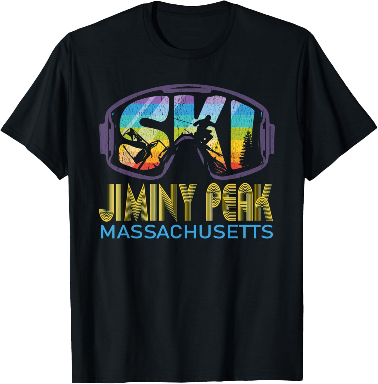 Ski Jiminy Peak Massachusetts Skiing Vacation T-Shirt - T-Shirt | Black