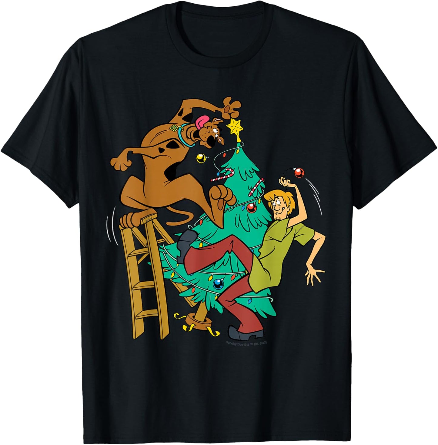 Scooby And Shaggy Christmas Dancing T-Shirt - T-Shirt | Black