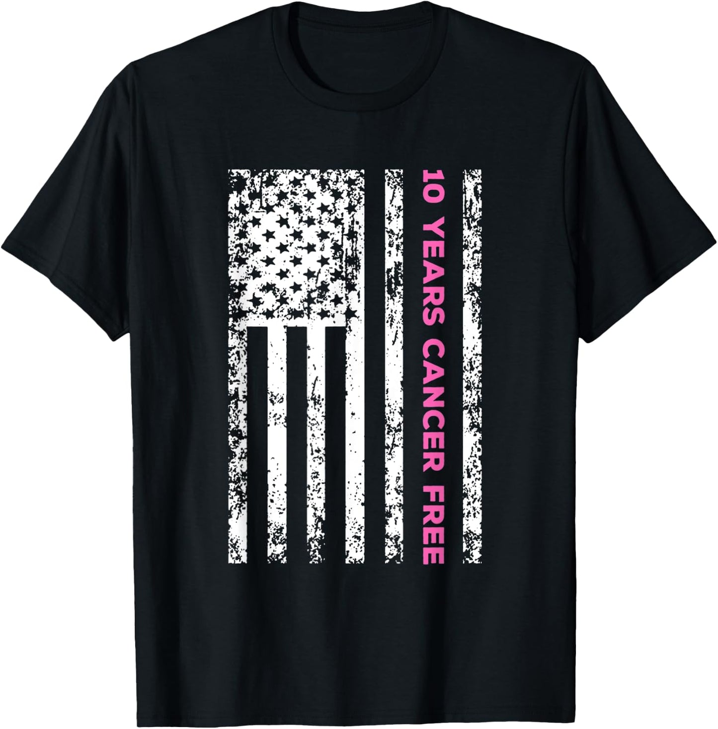 10 Years Breast Cancer Free Survivor T-Shirt - T-Shirt | Black