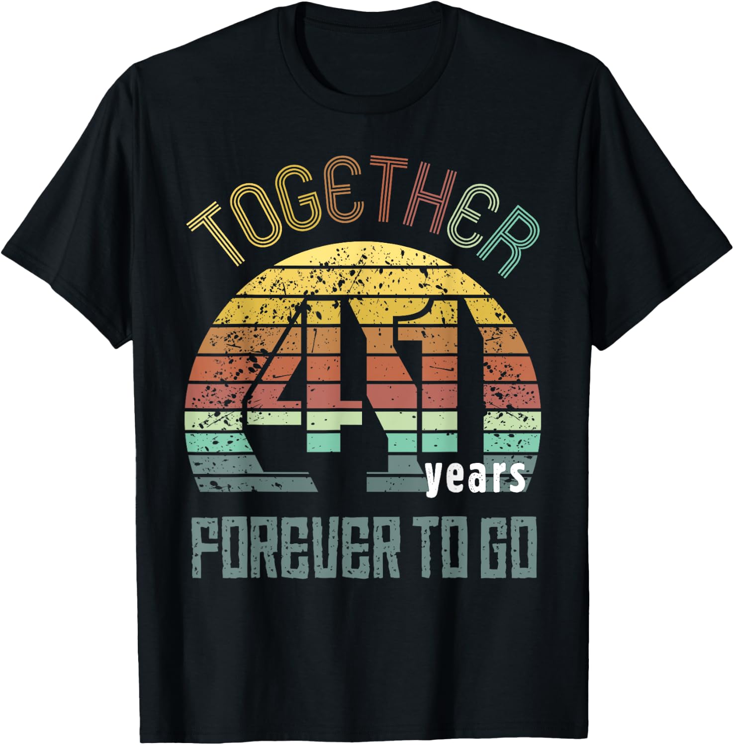 41st Years Wedding Anniversary Gifts For Couples Matching 41 T-Shirt - T-Shirt | Black