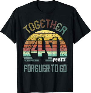 41st Years Wedding Anniversary Gifts For Couples Matching 41 T-Shirt - T-Shirt | Black