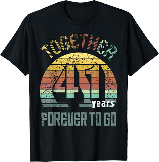 41st Years Wedding Anniversary Gifts For Couples Matching 41 T-Shirt - T-Shirt | Black