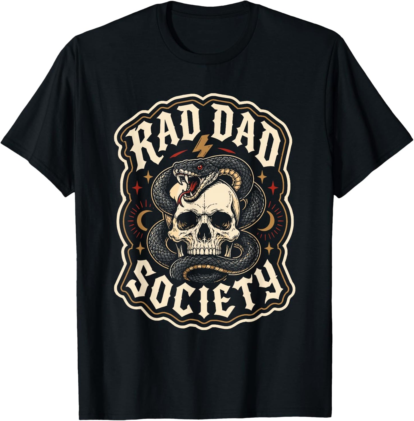 Rad Dad Society Fathers Day Husband Daddy Cool Dad Club Men T-Shirt - T-Shirt | Black