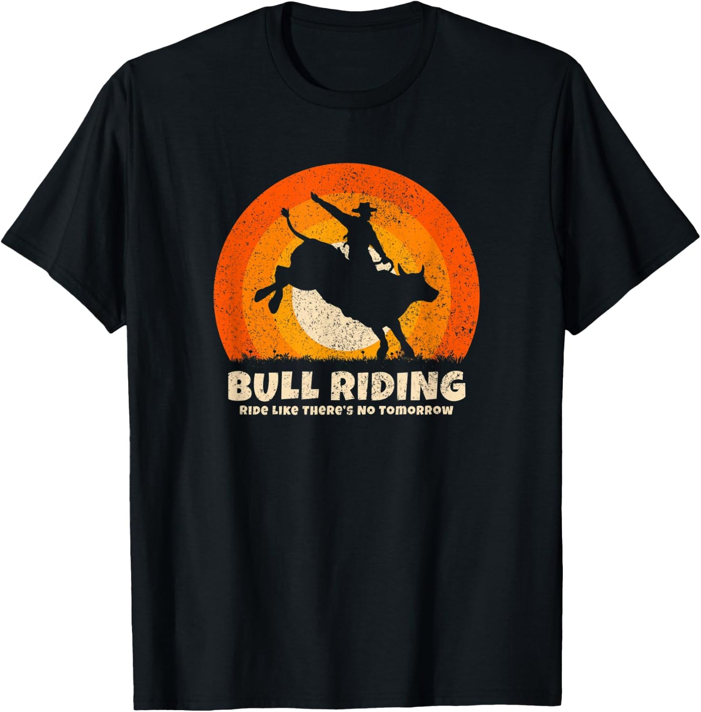 Ride like there is no tomorrow Rodeo Bull Rider Bull Riding T-Shirt - T-Shirt | Black