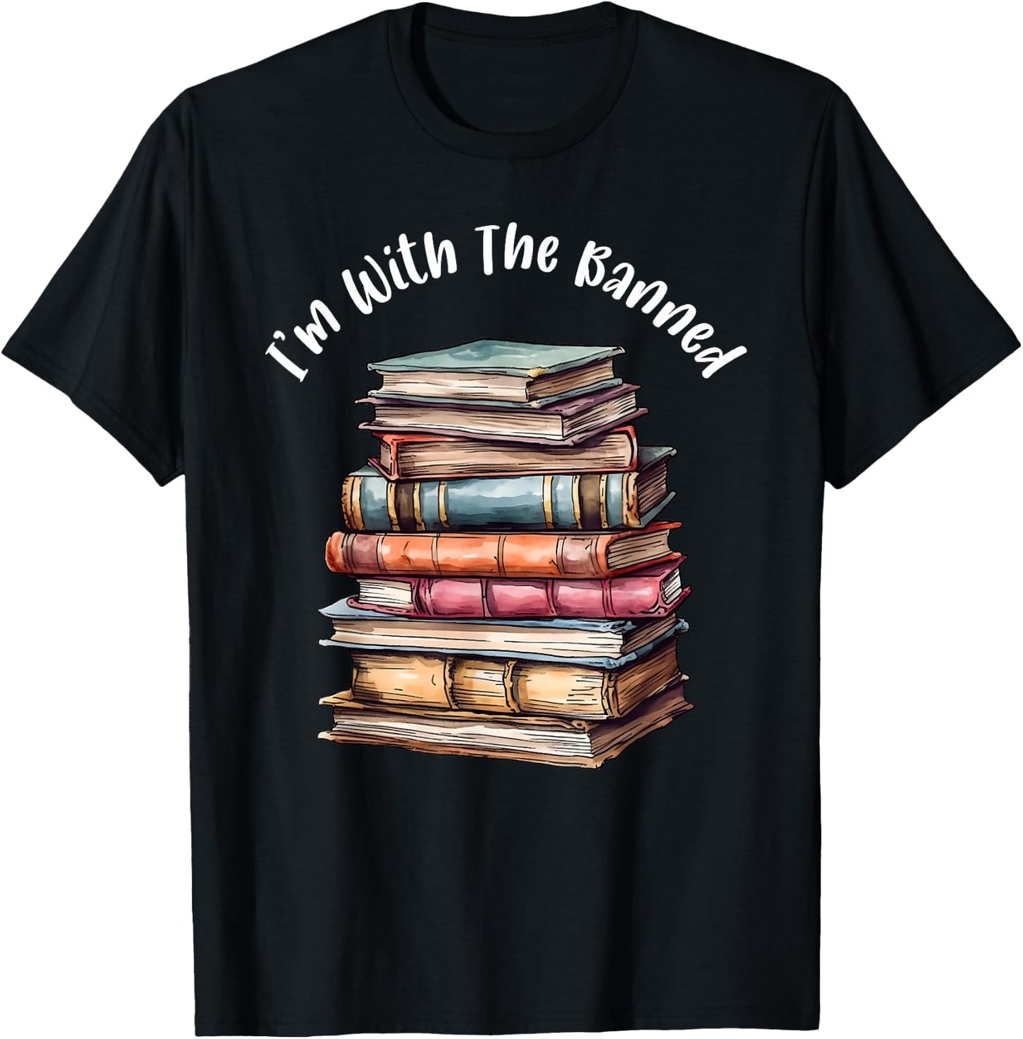 I'm with The Banned Books Vintage Librarian Life Retro T-Shirt - T-Shirt | Black