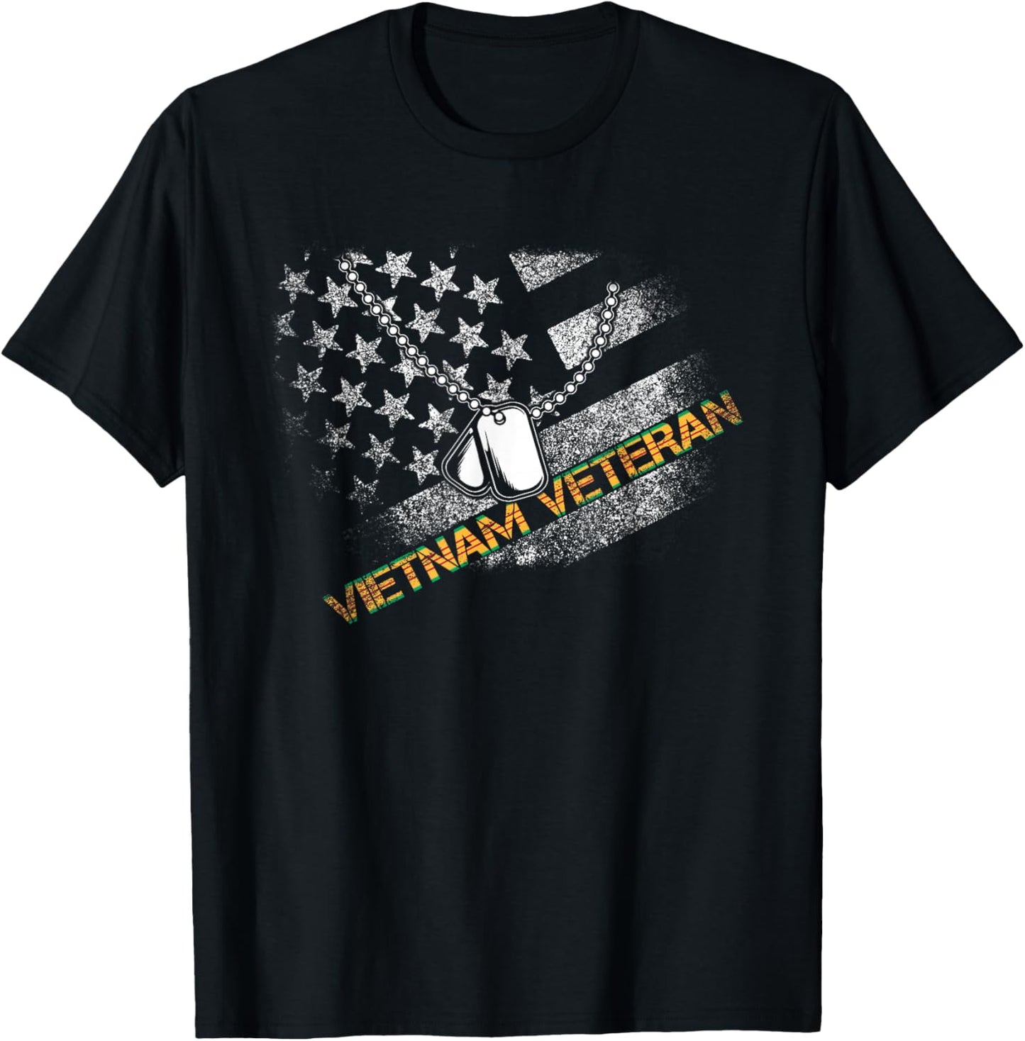 Vietnam Veteran US Flag T shirt Gift | Vietnam War Vet T-Shirt - T-Shirt | Black
