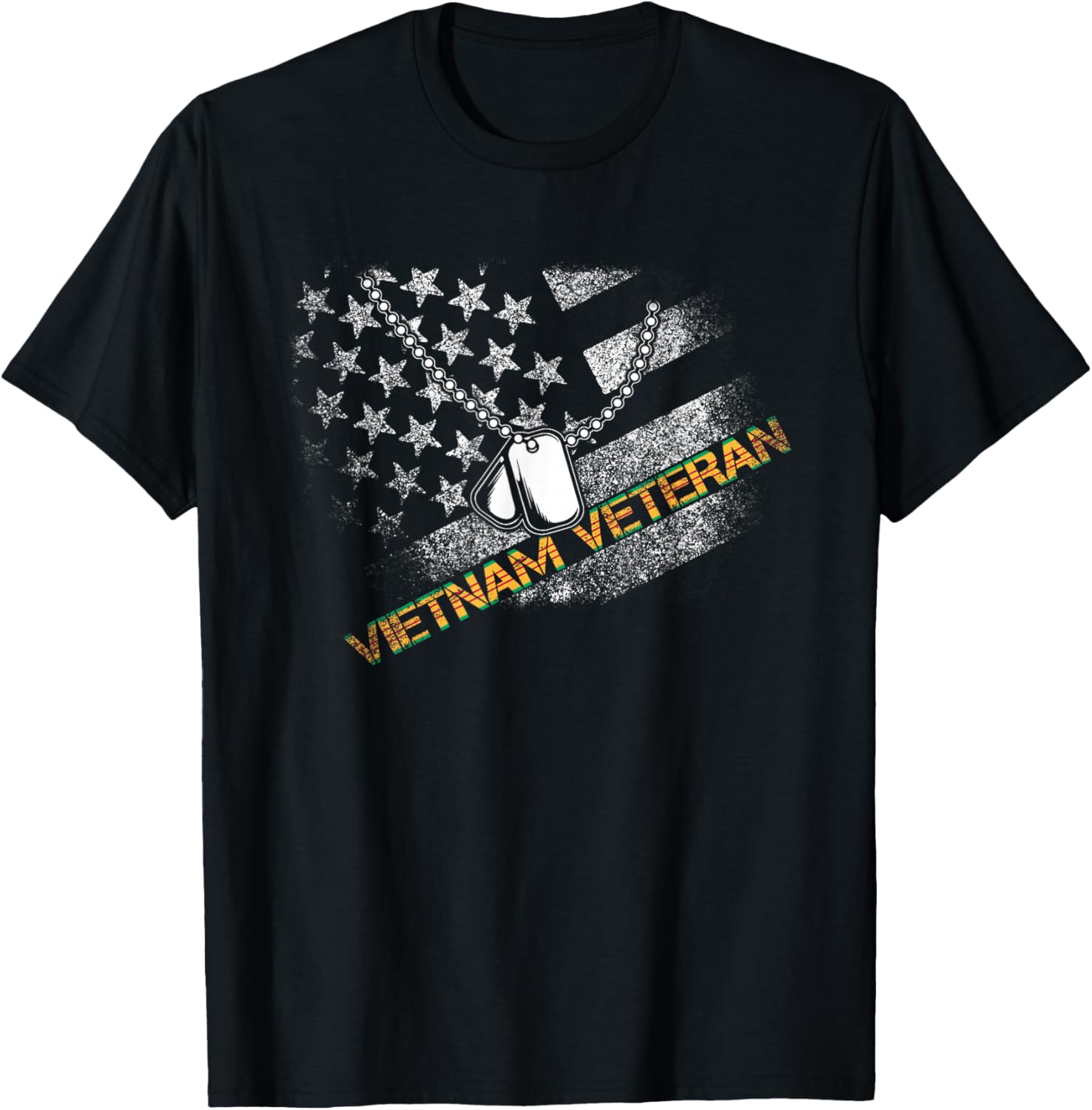 Vietnam Veteran US Flag T shirt Gift | Vietnam War Vet T-Shirt - T-Shirt | Black