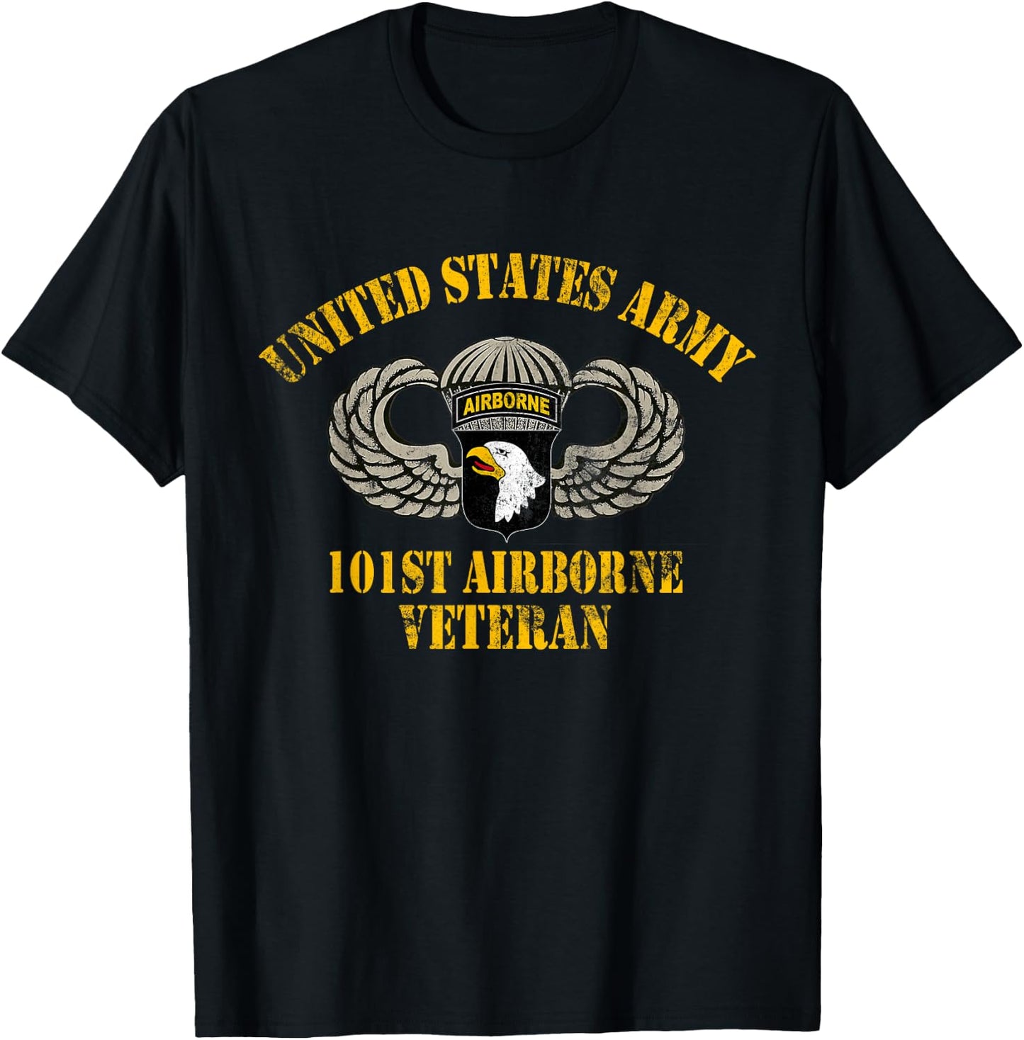 U.S Army 101st Airborne Division Veteran Gift Dad Grandpa T-Shirt - T-Shirt | Black