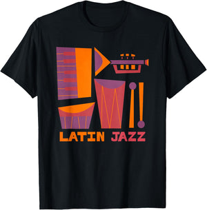 Latin Jazz Music Vintage T-Shirt - T-Shirt | Black