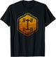 4WD 4x4 Off Road Sign Vintage Sunset for Offroading T-Shirt - T-Shirt | Black