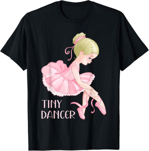 Tiny Dancer Ballerina Girl Ballet Dancing Kids Dance Cute T-Shirt - T-Shirt | Black