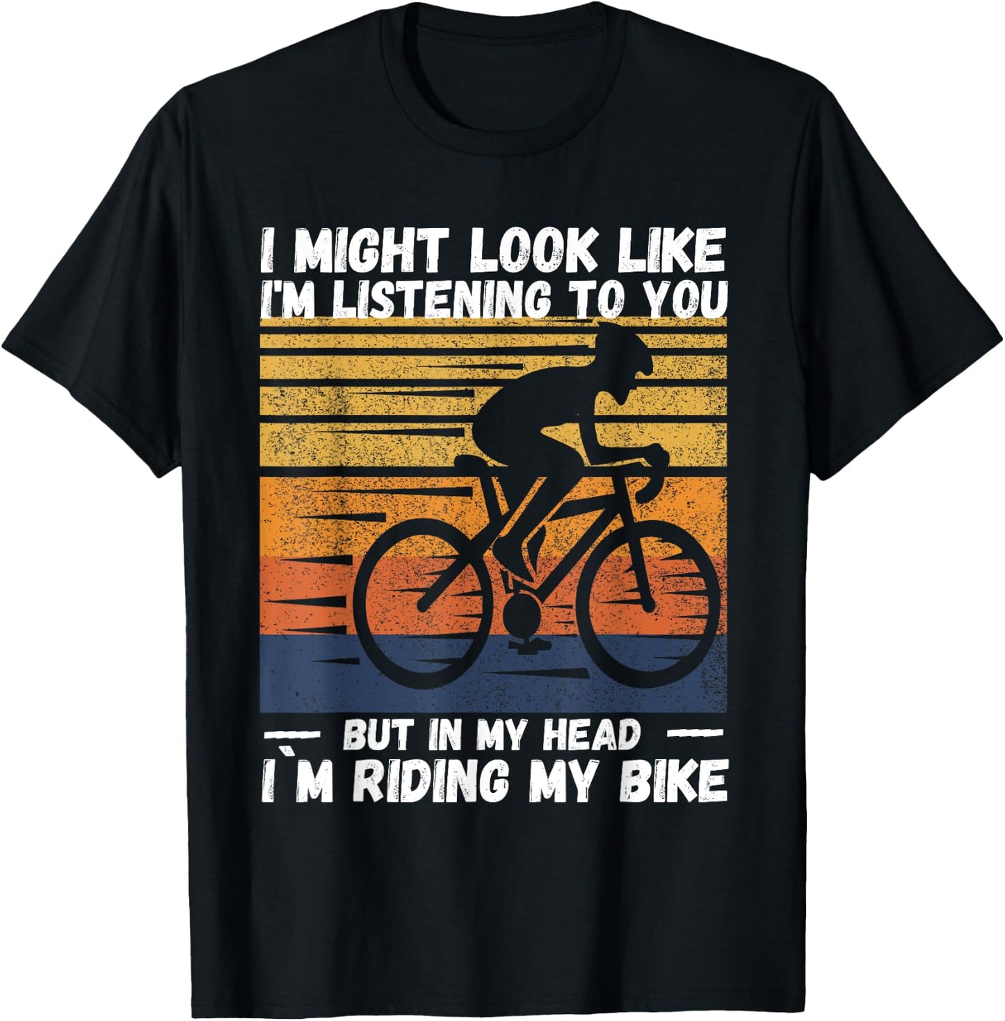 I Might Look Like I'm Listening To You But In My Head Riding T-Shirt - T-Shirt | Black