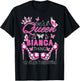 This is a Queen Bianca Thing Personalized Name Birthday T-Shirt - T-Shirt | Black