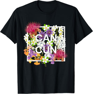 Flowers of Cancun Word Art - Mexican Pride T-Shirt - T-Shirt | Black