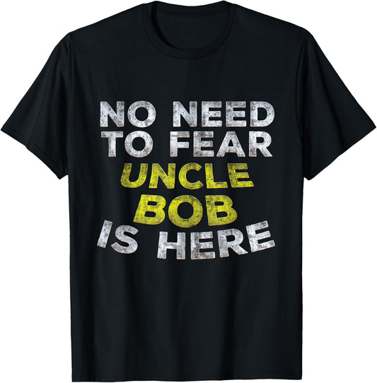 BOB Funny Uncle Gift Family Name Text T-Shirt - T-Shirt | Black