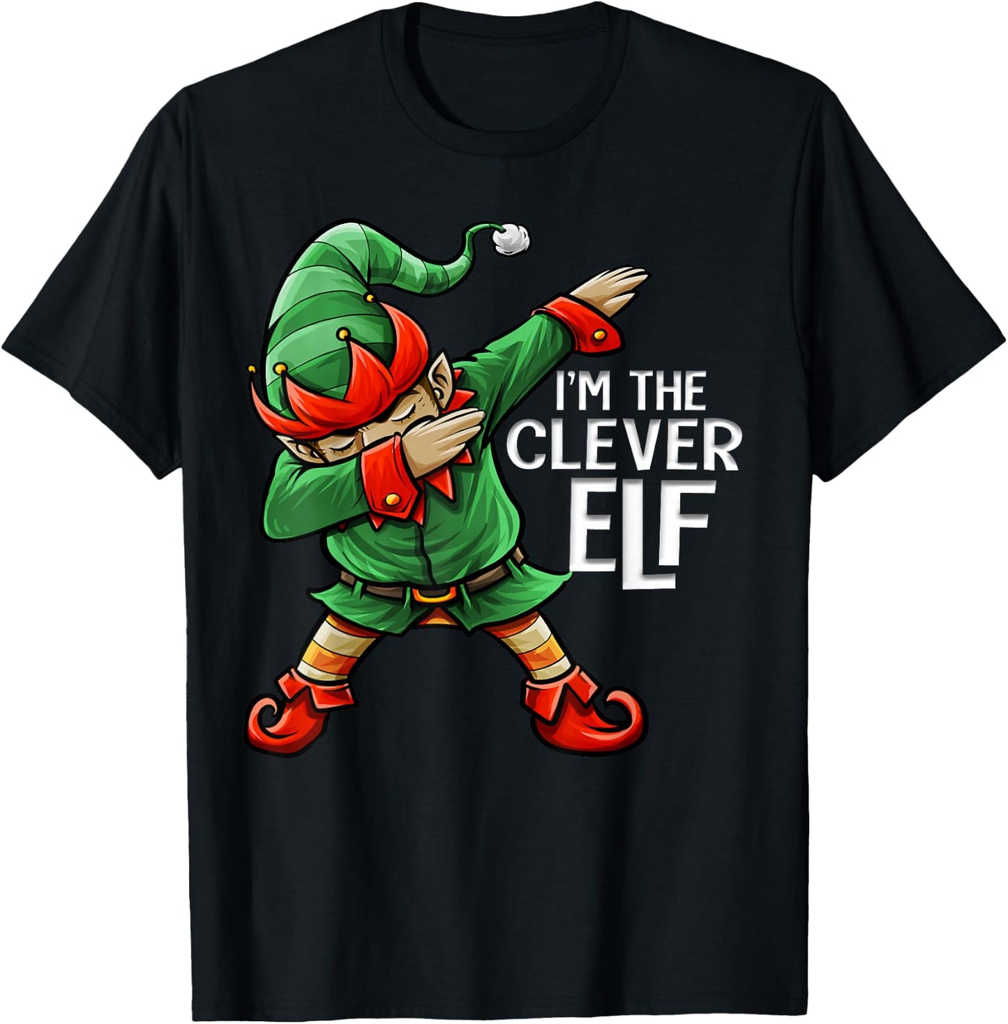 Christmas I'm The Clever Elf Squad Family Matching Men Boys T-Shirt - T-Shirt | Black