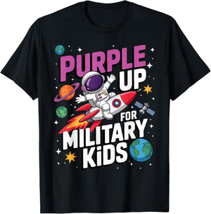 Space Theme Military T-Shirt - T-Shirt | Black