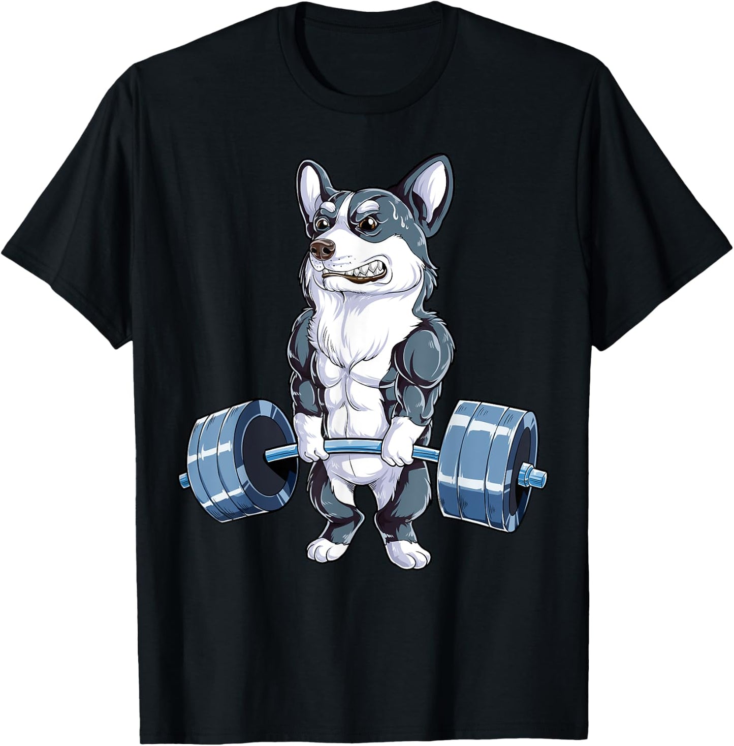 Corgi Weightlifting Funny Deadlift Men Fitness Gym Workout T-Shirt - T-Shirt | Black