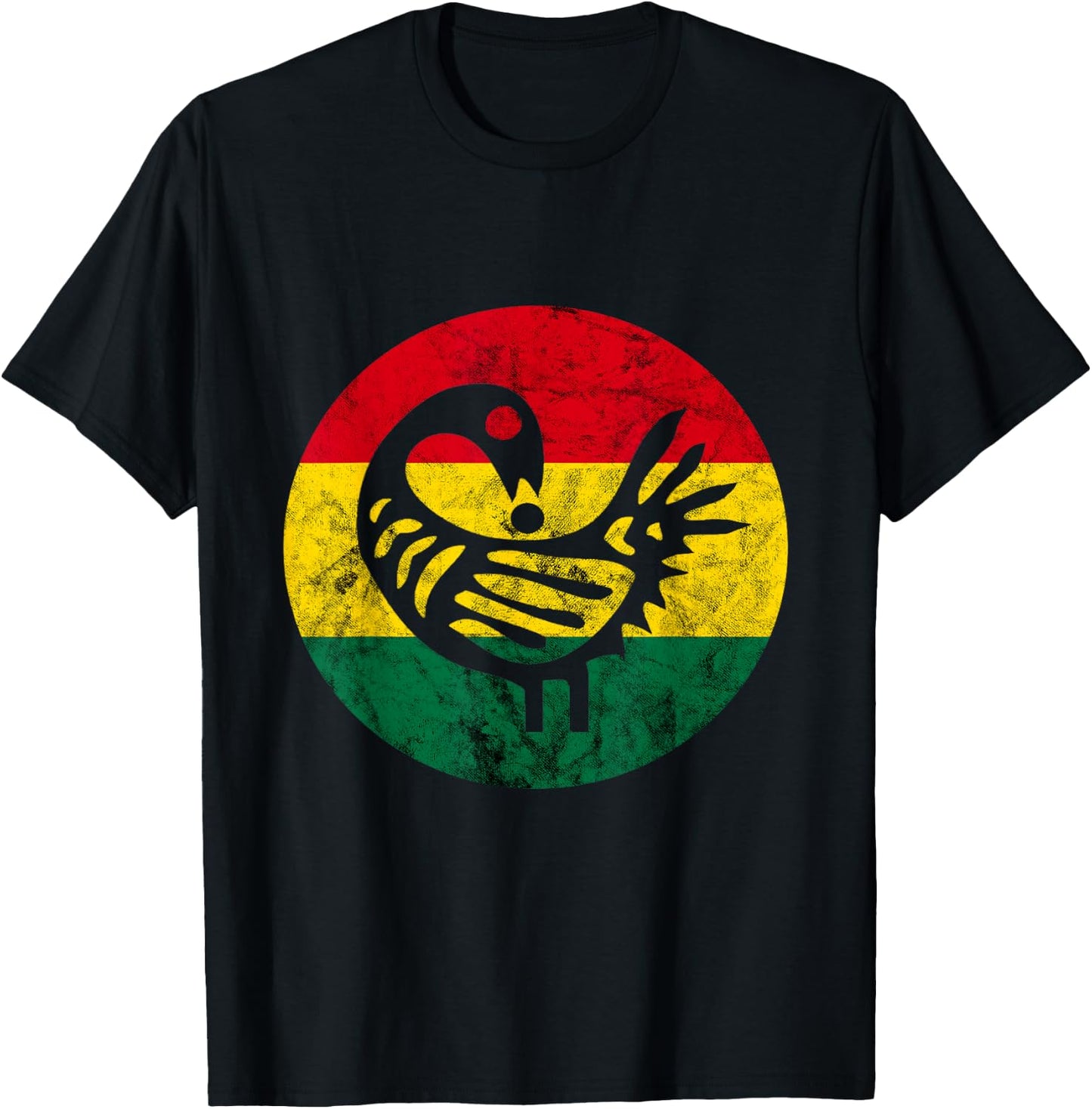 Sankofa Learn From The Past African Bird Black History T-Shirt - T-Shirt | Black
