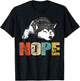 Vintage Nope Funny Siberian Husky Dog Lover Women T-Shirt - T-Shirt | Black