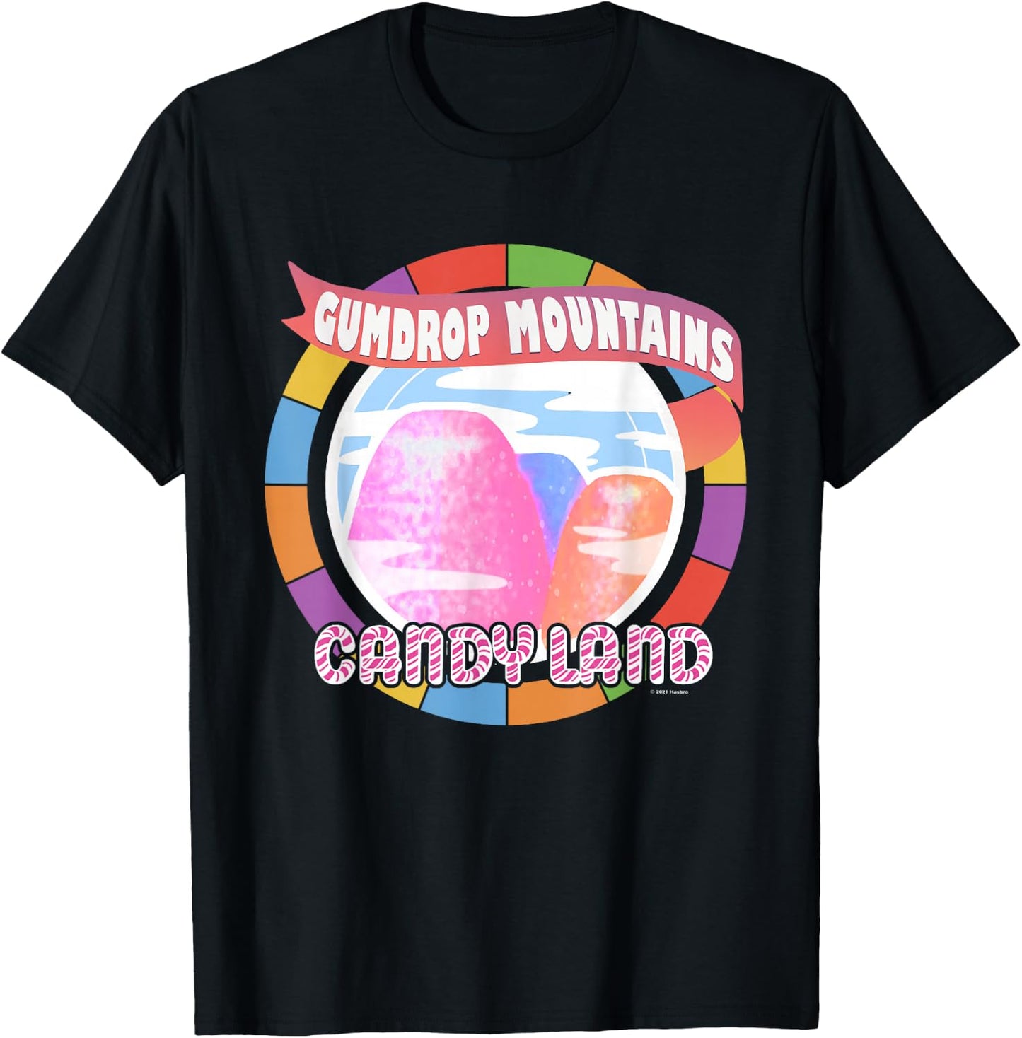 Candy Land Delicious Gumdrop Mountains T-Shirt - T-Shirt | Black