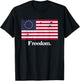 Freedom Betsy Ross Flag Shirt American Flag Distressed Men T-Shirt - T-Shirt | Black
