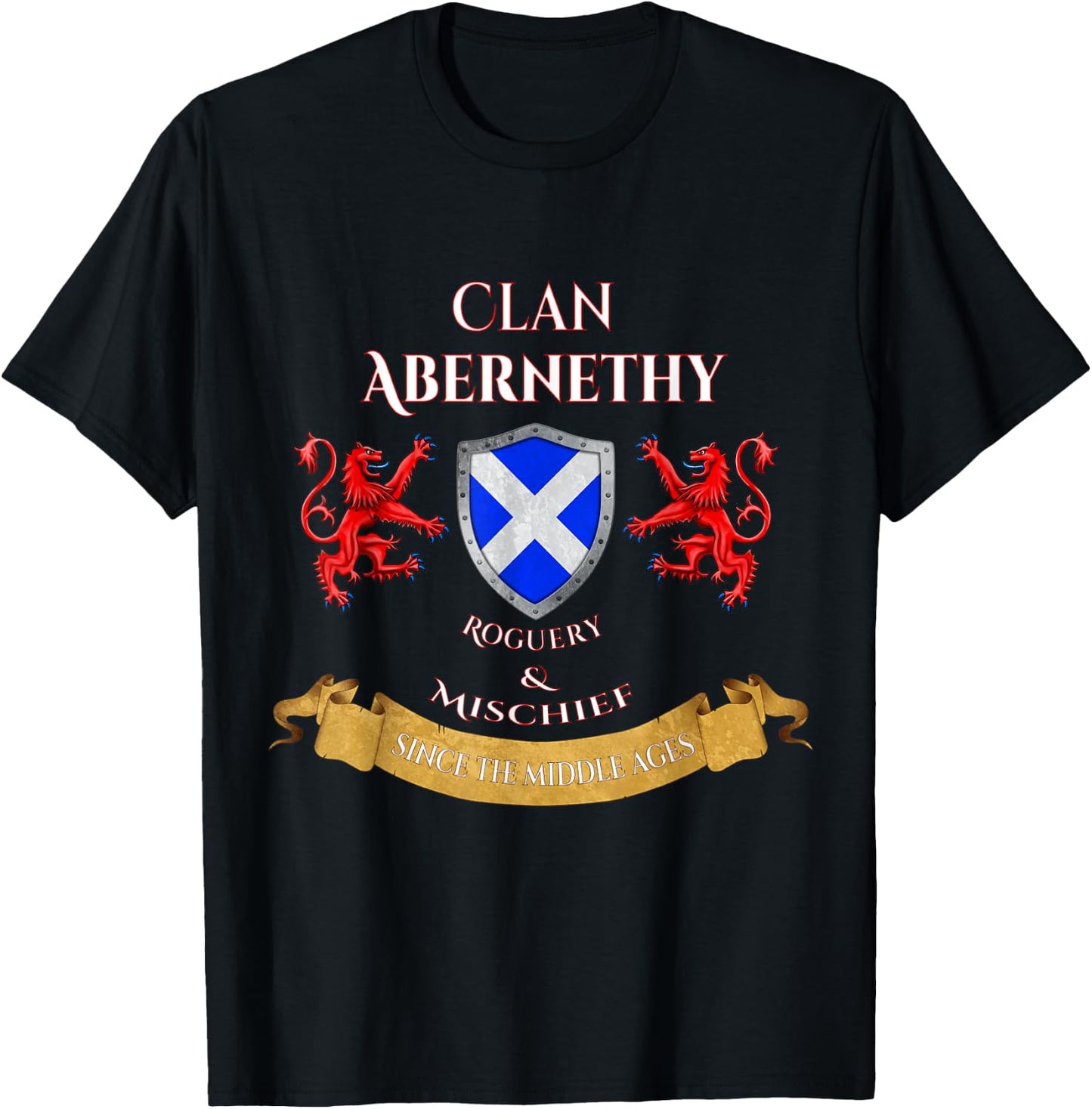 Abernethy Scottish Family Clan Middle Ages Mischief T-Shirt - T-Shirt | Black