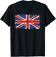 Union Jack British Flag Vintage Grunge Ripped United Kingdom T-Shirt - T-Shirt | Black