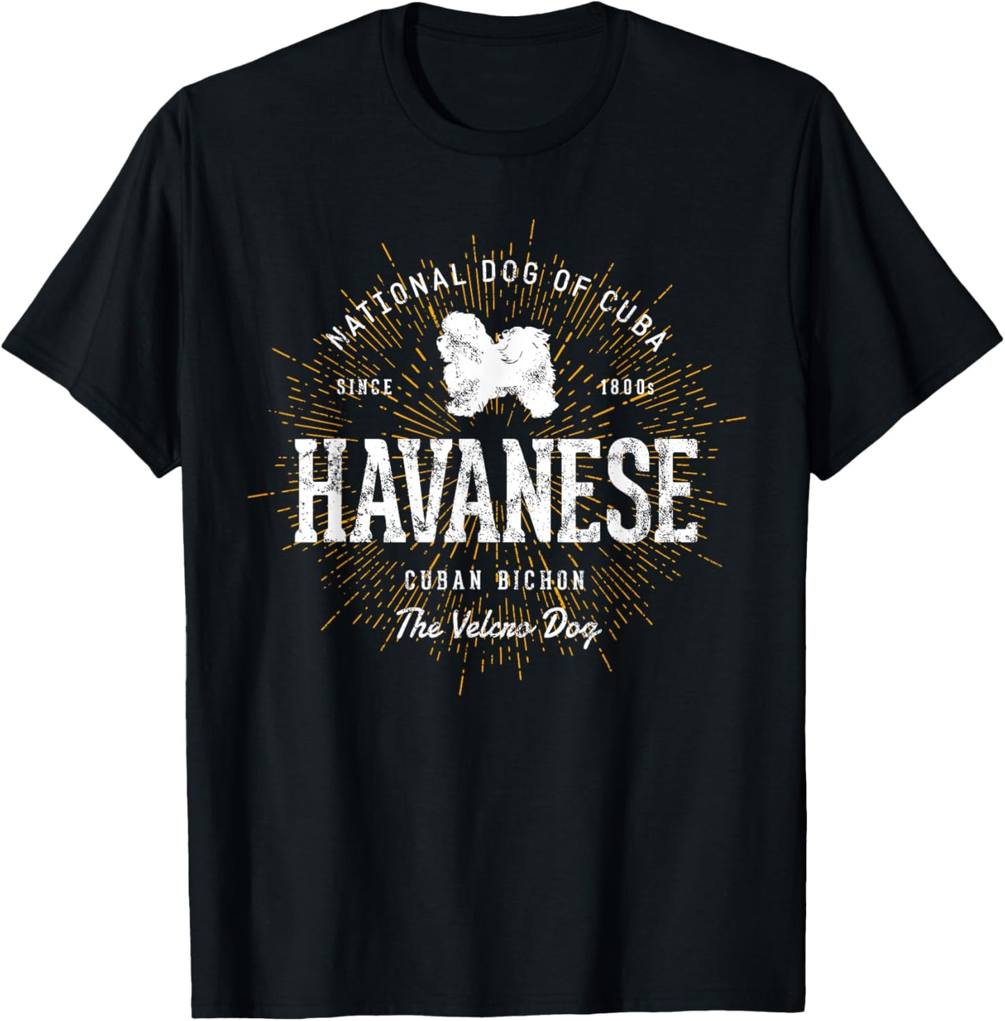 Vintage Style Retro Havanese T-Shirt - T-Shirt | Black